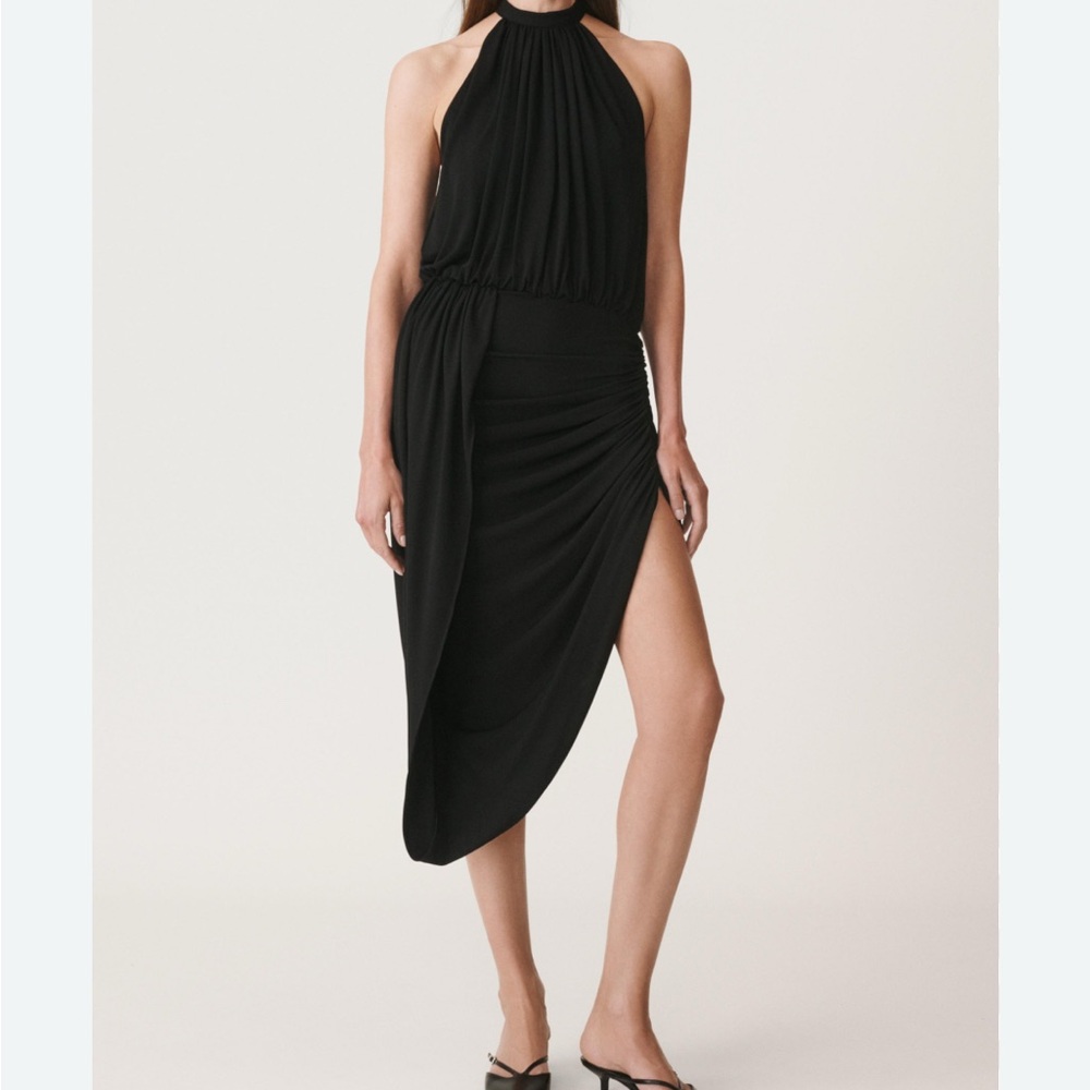 Zara Collection-Elegant draped Halter Dress - Picture 2 of 6